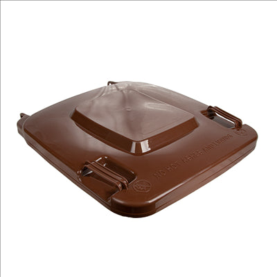 COUVERCLE POUR CONTENEUR 240L  71x56x7,4 CM MARRON HDPE (1 UNITÉ)