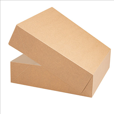 BOÎTES PATISSERIES SANS FENÊTRE 'THEPACK' 240 G/M2 30x30x8 CM NATUREL CARTON ONDULÉ NANO-MICRO (100 UNITÉS)