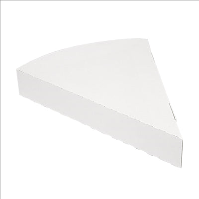 EMBALLAGES TRIANGULAIRES PIZZA 'THEPACK' 230 G/M2 18x23x3 CM BLANC CARTON ONDULÉ NANO-MICRO (500 UNITÉS)