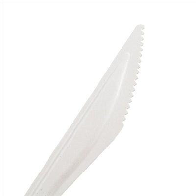 COUTEAUX 'PAPER CUTLERY' 960 G/M2 15,8 CM BLANC PAPIER (50 UNITÉS)