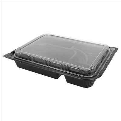 COFFRETS POUR REPAS 4 COMPART.  27x20,6x5 CM NOIR PP (300 UNITÉS)