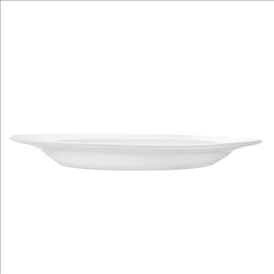 PLATS OVALES  30,5 CM BLANC PORCELAINE (12 UNITÉS)