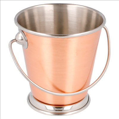 MINI SEAUX 'ARTINOX'  Ø 9x9 CM CUIVRE INOX (12 UNITÉS)