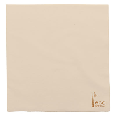 SERVIETTES P. 1/4 'ECO-BAMBOO' 70 G/M2 20x20 CM NATUREL BAMBOU (3600 UNITÉS)