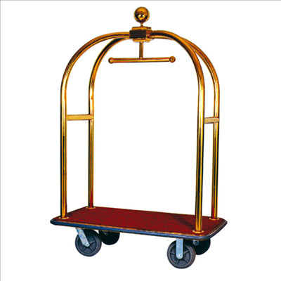 PORTE-VALISES DE LUXE AVEC COUPOLE 'ARROW'  112x61x190,7 CM DORE INOX (1 UNITÉ)