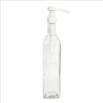 BOUTEILLE + POMPE CONDIMENTS 500 ML 6x29,7 CM TRANSPARENT VERRE (24 UNITÉS)