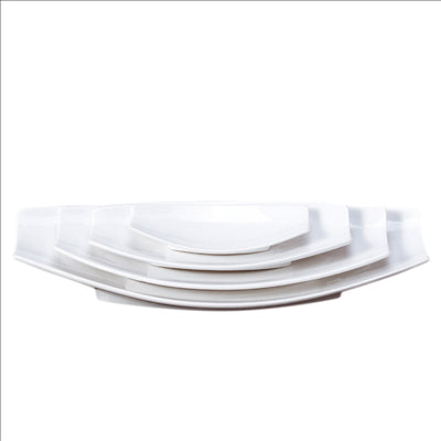 ASSIETTES BARQUETTE  26,2x13x3,7 CM BLANC PORCELAINE (6 UNITÉS)