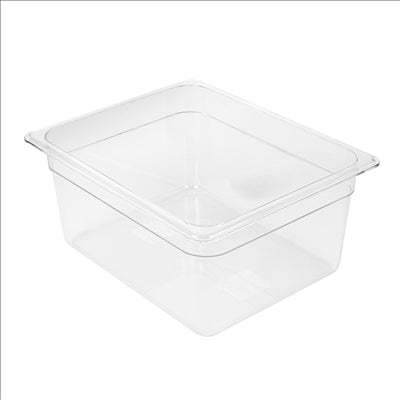 BAC GASTRONORM 1/2 8,4 L 32,5x26,5x15 CM TRANSPARENT POLYCARBONATE (1 UNITÉ)