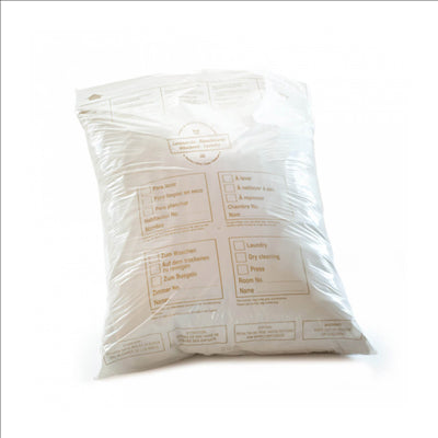 SACHETS LINGE À LAVER  43x62 CM BLANC LDPE (250 UNITÉS)