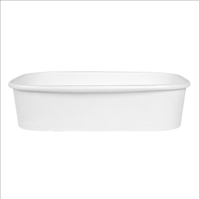 RÉCIPIENTS RECTANGULAIRES 500 ML 320 + 30 PE G/M2 17,3x12,3x4,1 CM BLANC KRAFT (300 UNITÉS)