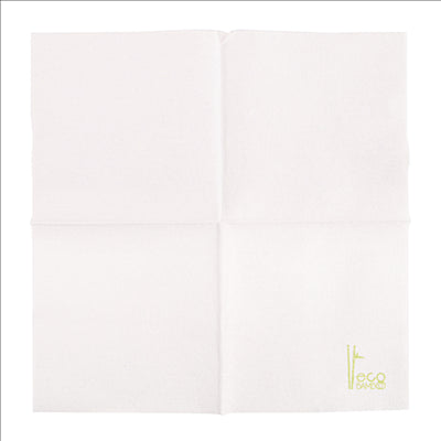 SERVIETTES 'ECO-BAMBOO' 70 G/M2 20x20 CM BLANC BAMBOU (3600 UNITÉS)