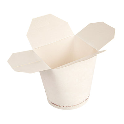 RÉCIPIENTS MULTIUSAGES 'COMPOSTABLE' 960 ML 325 G/M2 Ø9x10,8 CM BLANC CARTON (450 UNITÉS)