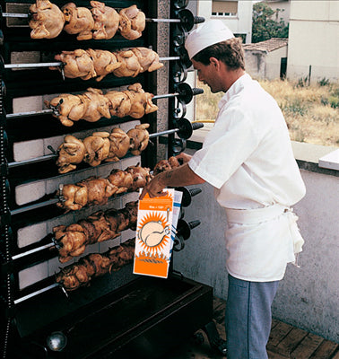 SAC POUR 1 POULET  45 G/M2 + 20µ PP 18+6x35 CM BLANC PAPIER (500 UNITÉS)