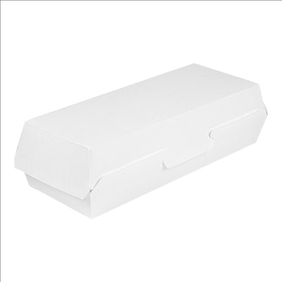 BOÎTES "PANINI" 'THEPACK' 230 G/M2 26,5x12,2x7 CM BLANC CARTON ONDULÉ NANO-MICRO (300 UNITÉS)