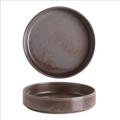 ASSIETTES PLATES 'RUSTY' 'AKALA'  Ø 15x2 CM OXYDE PORCELAINE (6 UNITÉS)