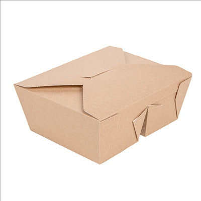 BOÎTES AMÉRICAINES 2 COMPART. 'THEPACK' 675 + 675 ML 220 + 12PP G/M2 15,2x12,1x6,5 CM NATUREL CARTON ONDULÉ NANO-MICRO (300 UNITÉS)
