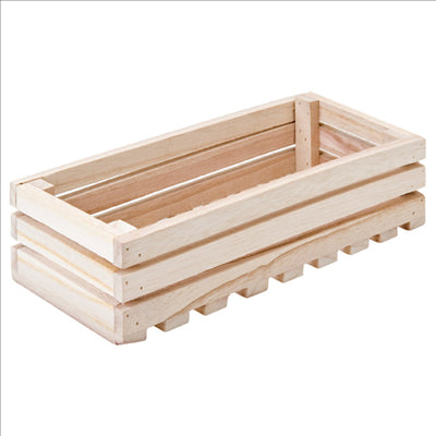 BOÎTE PRÉSENTATION BUFFET  21,6x10,2x6 CM NATUREL BOIS (1 UNITÉ)