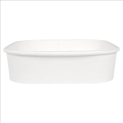 RÉCIPIENTS CARRÉS 750 ML 320 + 26 PE G/M2 16,7x16,7x4,3 CM BLANC KRAFT (300 UNITÉS)