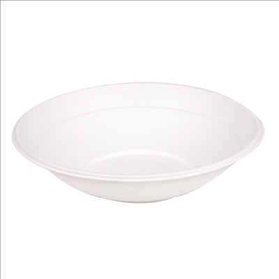 BOLS 'BIONIC' 700 ML Ø 19,6x4,8 CM BLANC BAGASSE (400 UNITÉS)