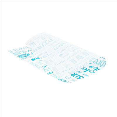 PAPIER INGRAISSABLES BASKET 'PAROLE' 35 G/M2 31x31 CM BLEU PARCH.INGRAISSABLE (1000 UNITÉS)