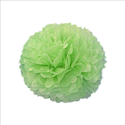 POM POM FLOWER  Ø 35 CM VERT PAPIER (10 UNITÉS)