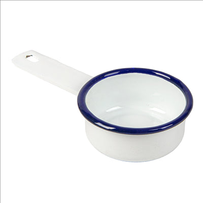 MINI SAUTOIRS 'ENAMELWARE' 50 ML 13,7x7x2,9 CM BLANC ACIER ÉMAILLÉ (6 UNITÉS)