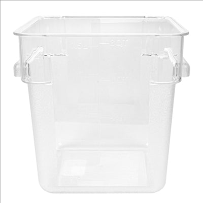 BAC ALIMENTAIRE 8 L 22,5x22,5x23 CM TRANSPARENT POLYCARBONATE (1 UNITÉ)