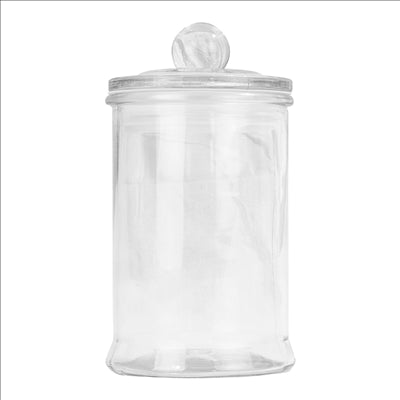 POT POUR STOCKER CYLINDRIQUE 650 ML Ø 10x18,3 CM TRANSPARENT VERRE (24 UNITÉS)