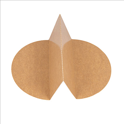 SÉPARATEUR 2 COMPARTIMENTS SALADIER 226.64  300 + 18 PE G/M2 Ø25,4/14x6,3 CM NATUREL KRAFT (600 UNITÉS)