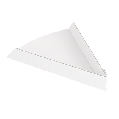 PELLES TRIANGULAIRES PIZZA 'THEPACK' 230 G/M2 21x16,5x3,5 CM BLANC CARTON ONDULÉ NANO-MICRO (1200 UNITÉS)