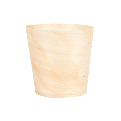 MINI VERRES EN FEUILLE DE PEUPLIER 15 ML Ø 4,4x4,5 CM NATUREL BOIS (50 UNITÉS)