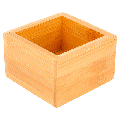 BOÎTE POUR BUFFET  8x8x5 CM NATUREL BAMBOU (6 UNITÉS)