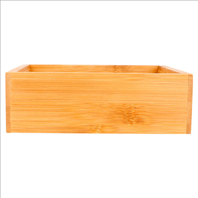 BOÎTE POUR BUFFET  15,5x15,5x5 CM NATUREL BAMBOU (6 UNITÉS)