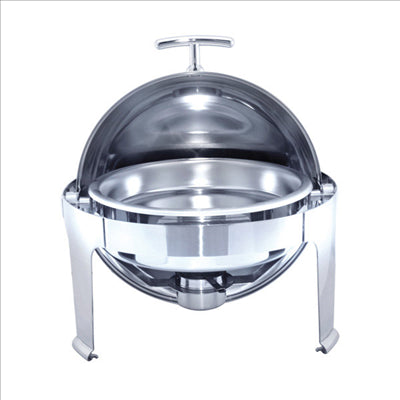 CHAFING DISH ROND 6 L Ø 48x47 CM ARGENTE INOX (1 UNITÉ)