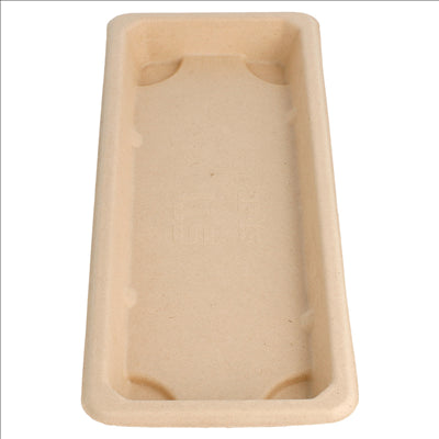 BOÎTES SUSHI 'BIONIC'  22x9x2 CM NATUREL BAGASSE (800 UNITÉS)