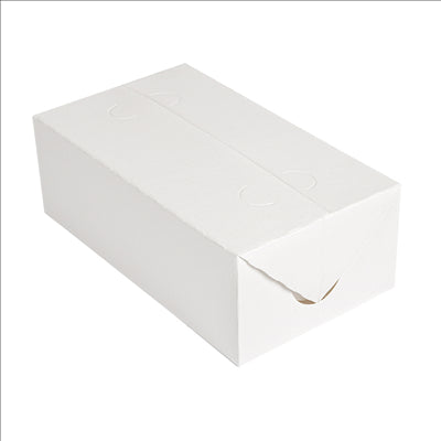 BOÎTES REPAS À EMPORTER 'THEPACK' 2 L 250 G/M2 13x23x8 CM BLANC CARTON ONDULÉ NANO-MICRO (300 UNITÉS)