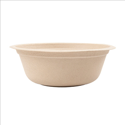 SALADIERS 'BIONIC' 500 ML Ø 15,5x5,4 CM NATUREL BAGASSE (600 UNITÉS)