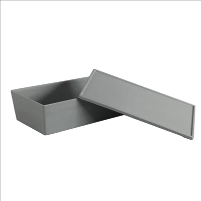 SERVING BOX AVEC COUVERCLE 'ASAMI WARE' 3,8 L 32,5x17,9x9,5 CM GRIS MÉLAMINE (1 UNITÉ)