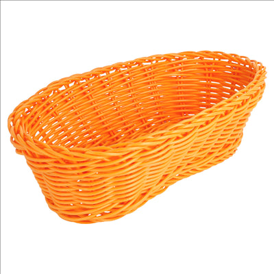 CORBEILLES SIMILAIRE OSIER ALLONGÉES  23x9x8 CM ORANGE PP (12 UNITÉS)