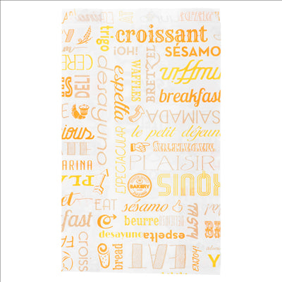 SACHETS CROISSANTS 'PAROLE' 33 G/M2 12+5x22 CM BLANC CELLULOSE (500 UNITÉS)