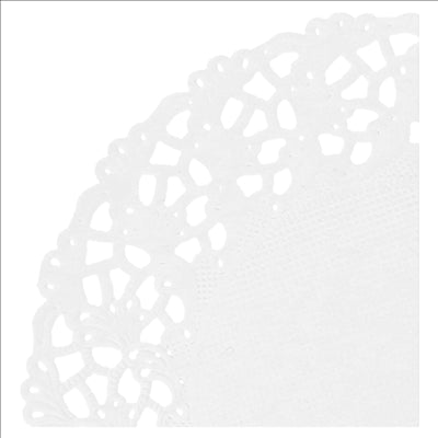 DENTELLES RONDES AJOURÉES  53 G/M2 Ø 9 CM BLANC PAPIER (250 UNITÉS)