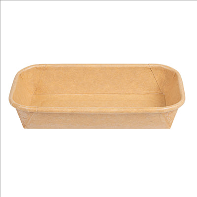 RÉCIPIENTS POUR "SUSHI"  20PE + 280 +16PE G/M2 14x8x2,4 CM NATUREL KRAFT (800 UNITÉS)
