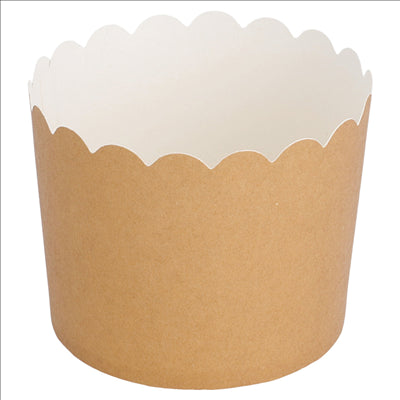 MUFFIN CUPS  160 + 15 PE G/M2 Ø 6x5,5 CM MARRON CARTON (100 UNITÉS)