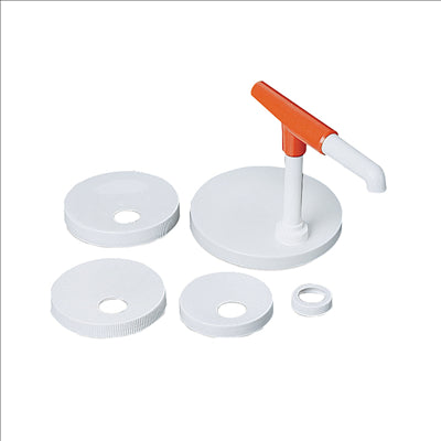 POMPE PRODUITS ÉPAIS KIT 5 COUVERCLES  28 CM BLANC PLASTIQUE (1 UNITÉ)