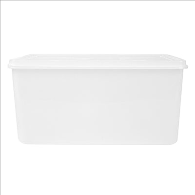 RÉCIPIENT ALIMENTS + COUVERCLE INCORPORÉ 6750 ML 30x20x15 CM BLANC PP (1 UNITÉ)