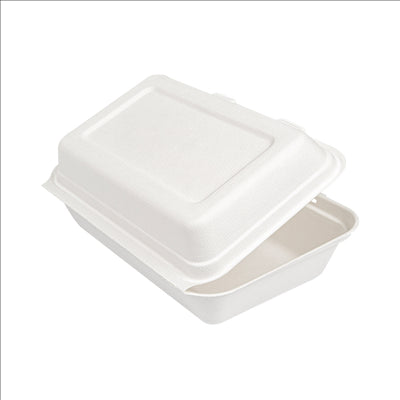 COQUILLES "L" 'BIONIC' 1 L 16x24x7,5 CM BLANC BAGASSE (400 UNITÉS)