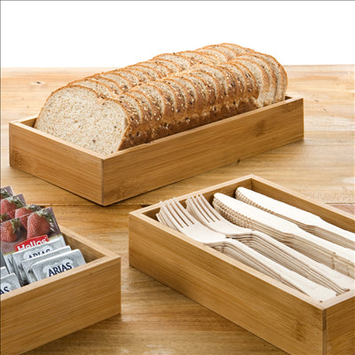 BOÎTE POUR BUFFET  15,5x31x5 CM NATUREL BAMBOU (6 UNITÉS)