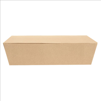 BOÎTES "LUNCH BOX" COUVERCLES 'THEPACK' 1000 ML (32 oz) 220 G/M2 20,5x14,6x5 CM NATUREL CARTON ONDULÉ NANO-MICRO (360 UNITÉS)