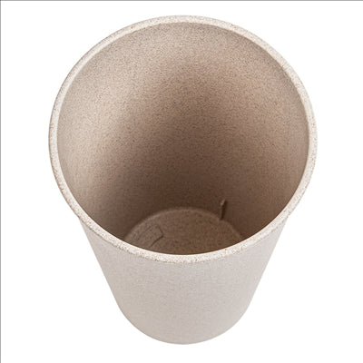 VERRES RÉUTILISABLES 400 ML Ø7,6/5,3x13,6 CM NATUREL RICE HUSK BIOCOMPOSITE (500 UNITÉS)