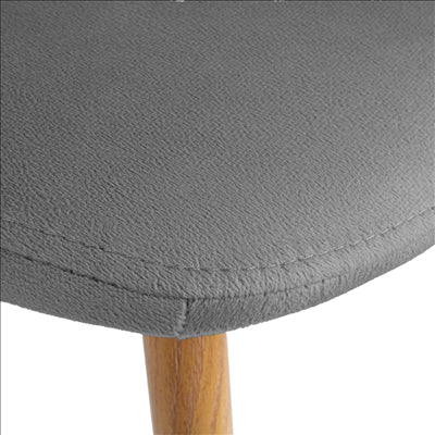 CHAISE 'SUPRA-TEK'  54x45x87 CM GRIS VELOURS (4 UNITÉS)